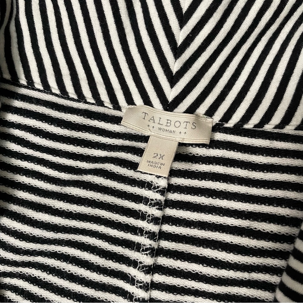 Talbots Striped Soft Structure Open Blazer - image 4